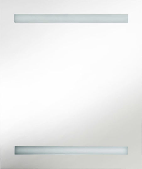 vidaXL Rectangular Bathroom Mirror Led made of MDF with Cabinet 50x60cm White