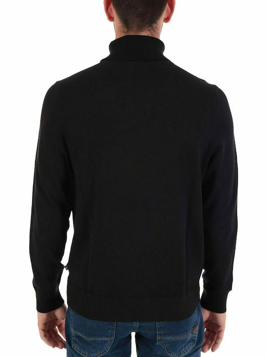 Nautica Men's Long Sleeve Blouse Turtleneck Black