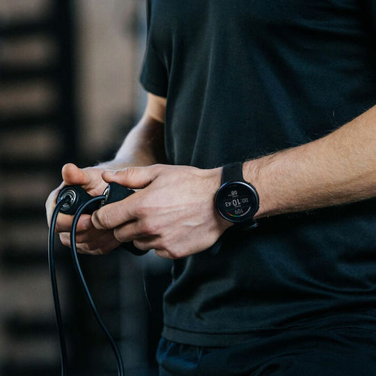 Polar Vantage V2 Aluminium 47mm Αδιάβροχο Smartwatch με Παλμογράφο (Μαύρο)