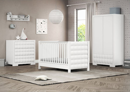 Eden Baby Wickelkommode mit 3 Schubladen Weiß 94x50x91cm