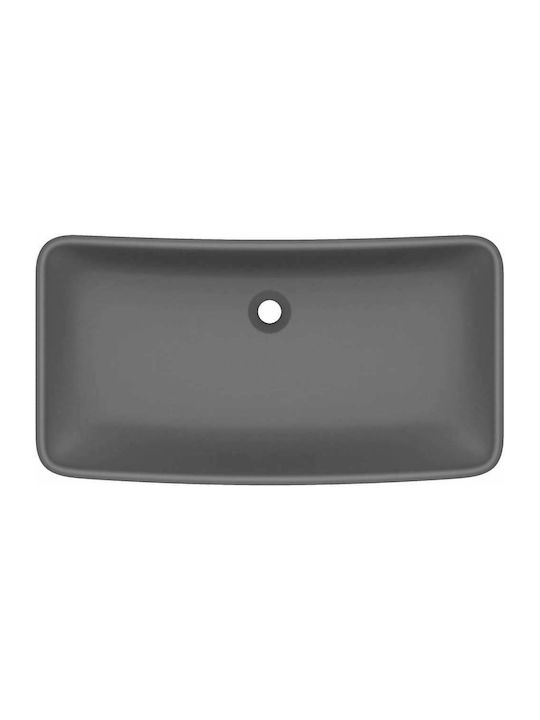 vidaXL Pe blat Lavoar Ceramică 71x38x13.5cm Gri