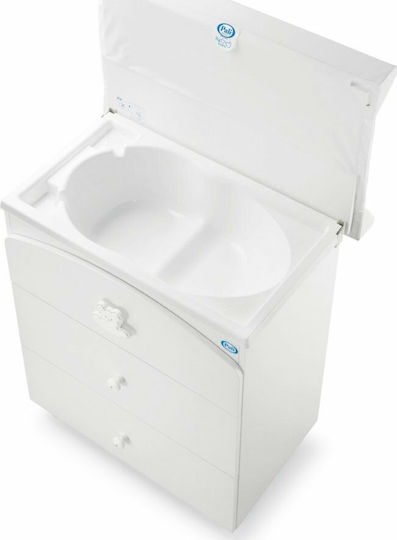Tris Βρεφική Συρταριέρα με 3 Συρτάρια Λευκή 76x45x90cm Tris Βρεφική Συρταριέρα με 3 Συρτάρια Λευκή 76x45x90cm