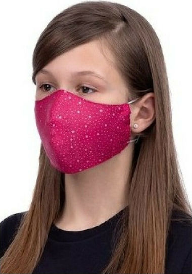 PL Profiled Face Mask 8-12 Years Stars Pink 1τμχ