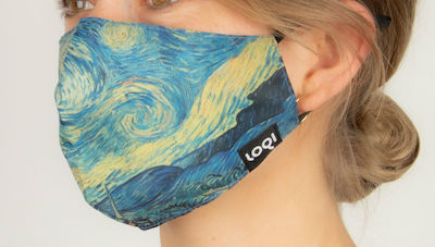 Loqi Face Mask Artist Vincent Van Gogh Starry Night 1τμχ