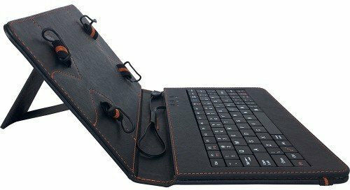 Yenkee Flip Cover mit Tastatur Englisch US Schwarz (Universell 7-8 Zoll)