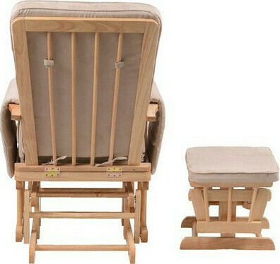 Baby Adventure Nursing Chair with Footrest Natural BR70438