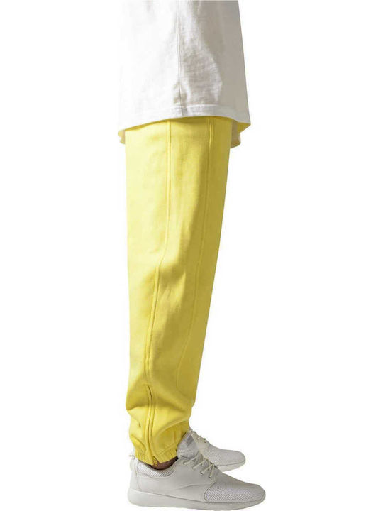 Pantaloni de trening cu elastic Galben