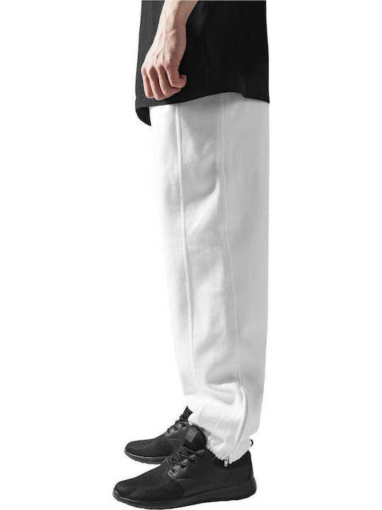 Sweatpants with Elastic White