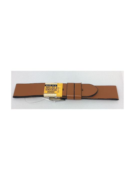 Diloy Straps Leather Strap Tabac Brown 24mm