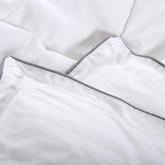 La Luna Duvet Queen with Microfiber Filling 220x240cm All Season White 4.5 togs Togs