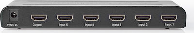 Nedis 5 Inputs/1 Output 4K2K@60Hz HDMI Switch VSWI3475AT