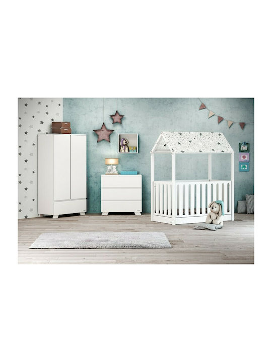 La Maison Baby Kommode mit 3 Schubladen Weiß 95x50x91cm