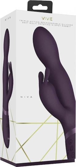 Vive Niva Vibrator Kaninchen 21.5cm Purple