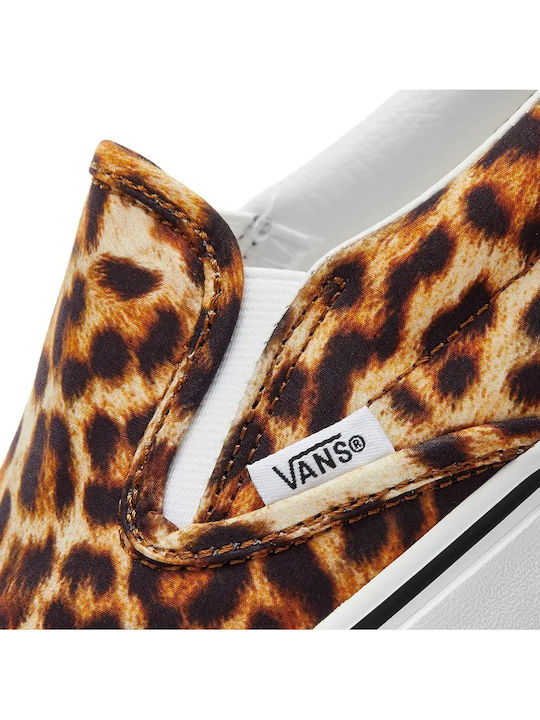 Leopard Classic Women's Canvas Slip-Ons Black/True White