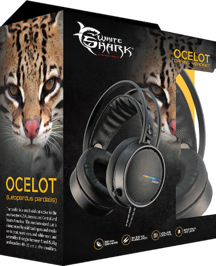 White Shark Ocelot Over Ear Gaming Headset με σύνδεση USB