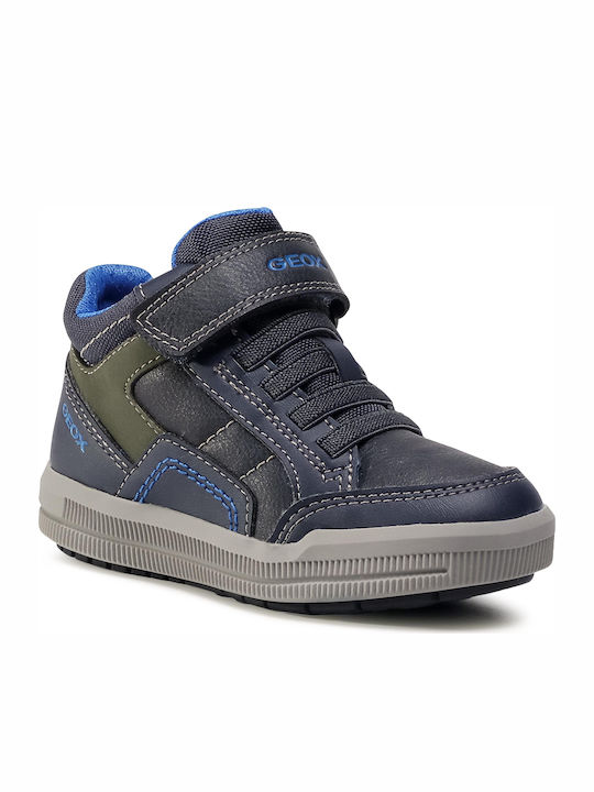 Arzach Παιδικά Sneakers High Ανατομικά με Σκρατς Μπλε