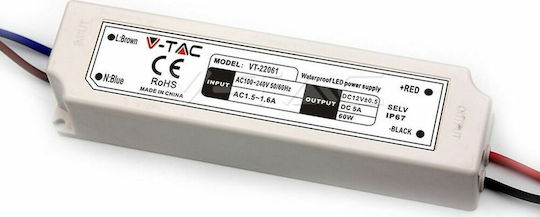 V-TAC Dimmable LED Power Supply Waterproof IP67 Power 150W with Output Voltage 12V 20 pcs