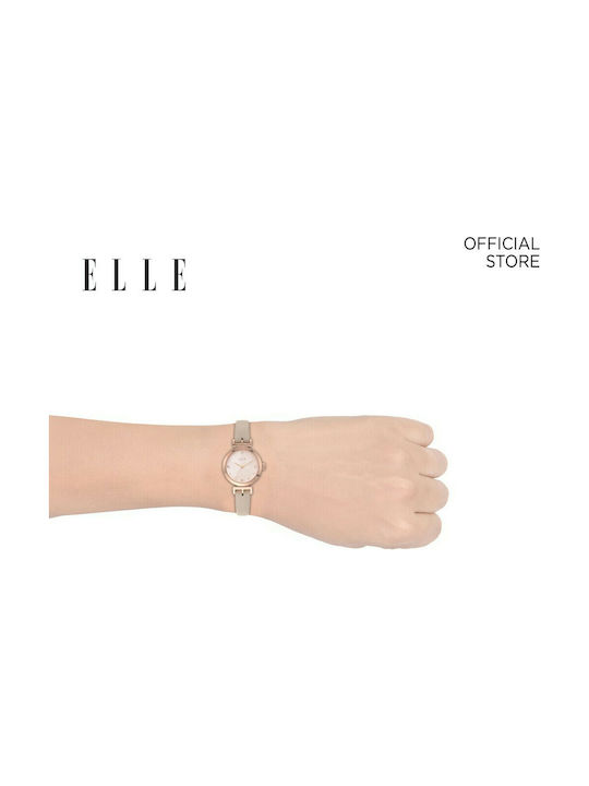 Elle Time & Jewelry Ceas cu Roz Curea de Piele ELL21006