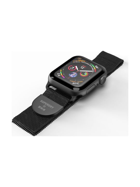 Superdry Chainmail Milanese Strap Stainless Steel Black (Apple (Apple Watch 38/40/41/42mm)