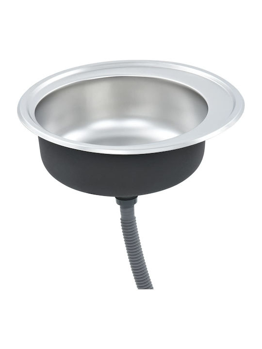 vidaXL Ένθετος Νεροχύτης Inox Brushed Μ48xΠ48cm Ασημί