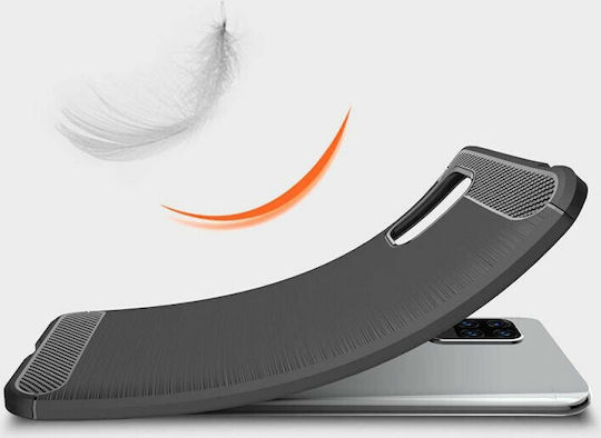 Hurtel Carbon Fiber Back Cover Σιλικόνης Μαύρο (Xiaomi Mi 10 Lite)