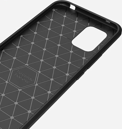 Hurtel Carbon Fiber Back Cover Σιλικόνης Μαύρο (Xiaomi Mi 10 Lite)