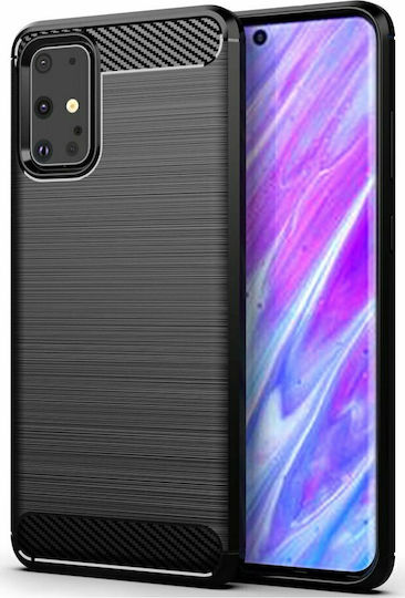 Hurtel Carbon Fiber Back Cover Σιλικόνης Μαύρο (Xiaomi Mi 10 Lite)