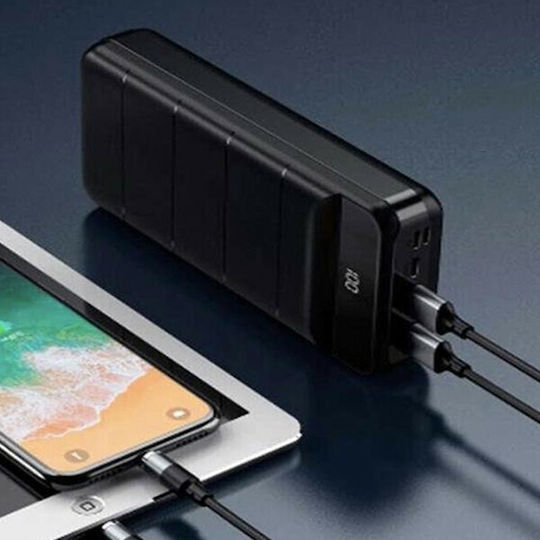 Remax RPP-141 Power Bank 30000mAh με 2 Θύρες USB-A Μαύρο