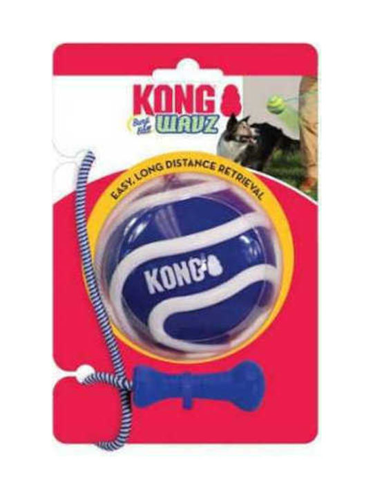 Kong Wavz Bunjiball Blue Trainingspielzeug Hund 8.5εκ. Blau