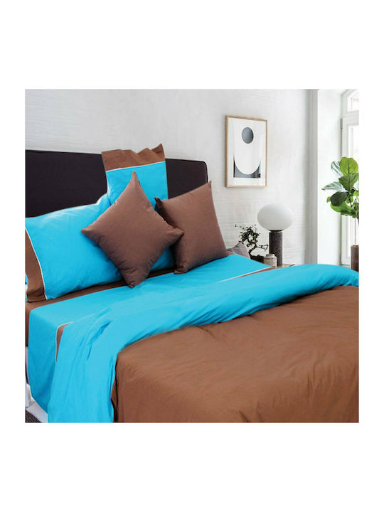 SB Home Duvet Cover Cotton Single 170x240 Simi Brown