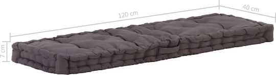 vidaXL Pernă pentru Bancă de Paletă Cărbune de lemn 120x40cm. 48675