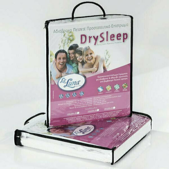 La Luna Protective Cover King Size Waterproof with Skirt Dry Sleep White 180x200+35cm