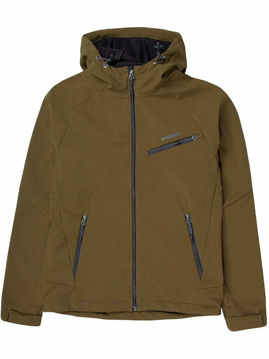 Geci Barbati Softshell Waterproof și cu Protecție Împotriva Vântului Olive