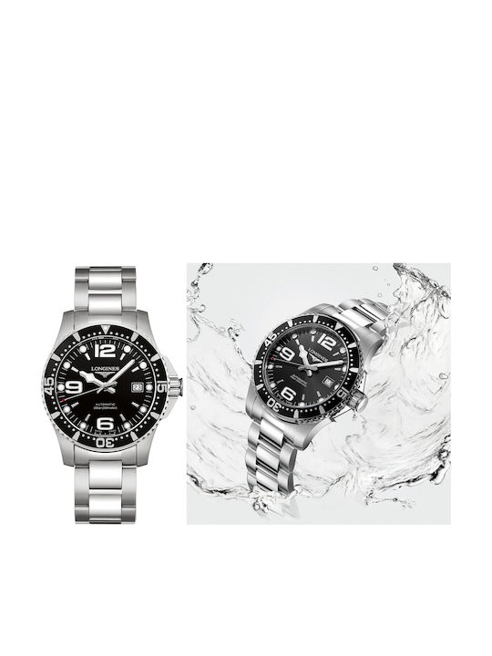 Longines Hydroconquest Men's Watch 41mm Automatic with Silver Metal Bracelet