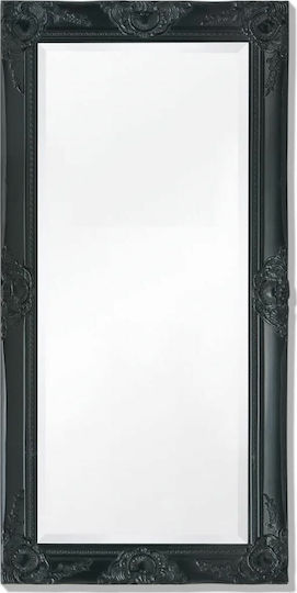 vidaXL Oglindă de Perete cu Negru Ramă din Lemn 100x50cm 1buc