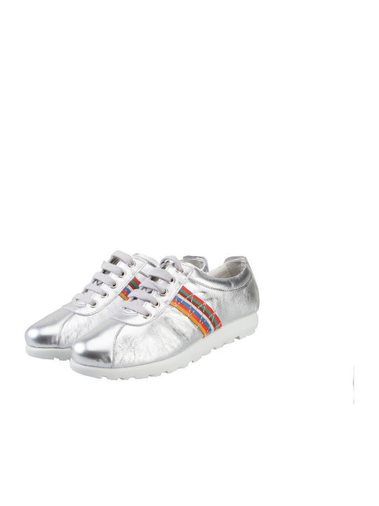 New Delhi Γυναικεία Ανατομικά Sneakers Silver Shiny