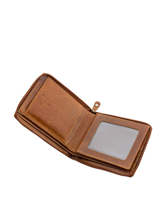 Leather Men's Wallet Classic with RFID Cognac