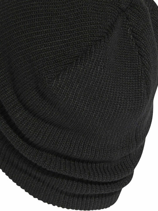 Performance Beanie Unisex Σκούφος με Rib Πλέξη σε Μαύρο χρώμα
