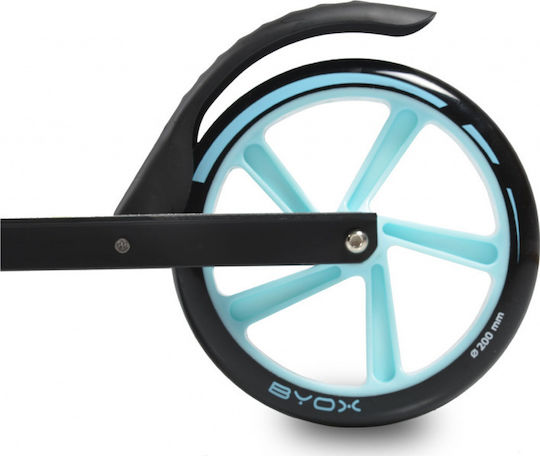 Byox Kids Scooter Foldable Flurry 2-Wheel for 10+ Years Black/Blue