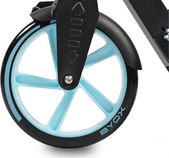 Byox Kids Scooter Foldable Flurry 2-Wheel for 10+ Years Black/Blue