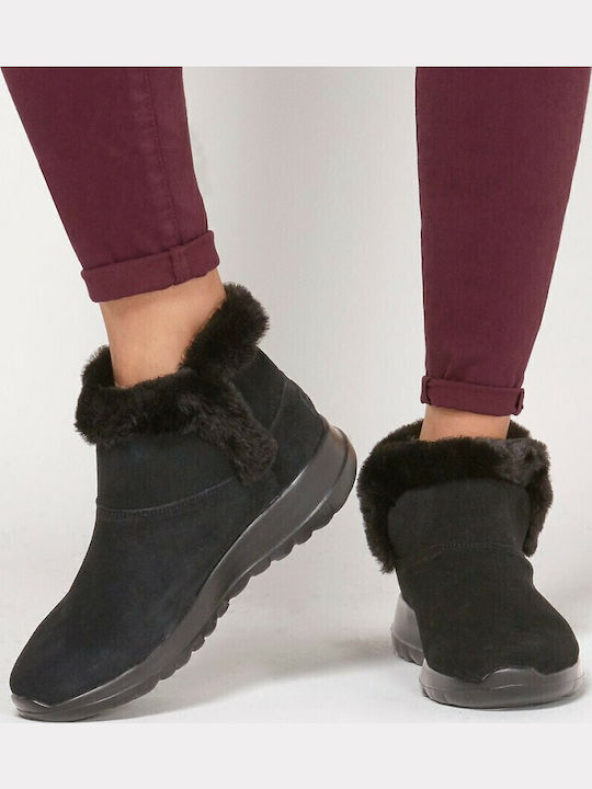 On The Go Joy Suede Γυναικεία Μποτάκια Μαύρα