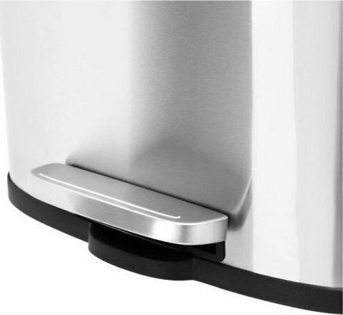 Songmics Metallischer Mülleimer mit Pedal Soft-Close 30l Silber