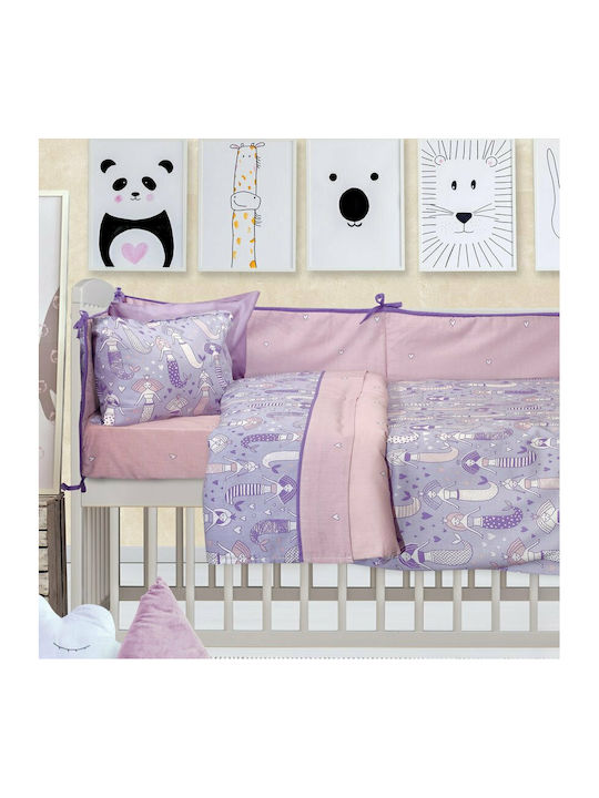 Das Home Fun 6450 Βρεφικό Κουβερλί Βαμβακερό Μωβ 120x160cm