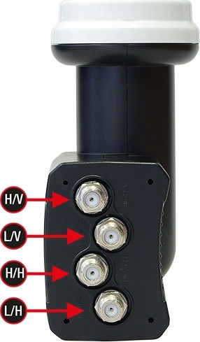 Edision QL-4 LNB Quad 4 Outputs With Low Noise Limit 0.1dB