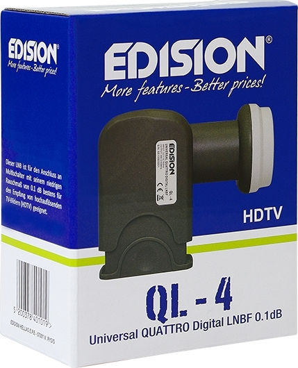 Edision QL-4 LNB Quad 4 Outputs With Low Noise Limit 0.1dB