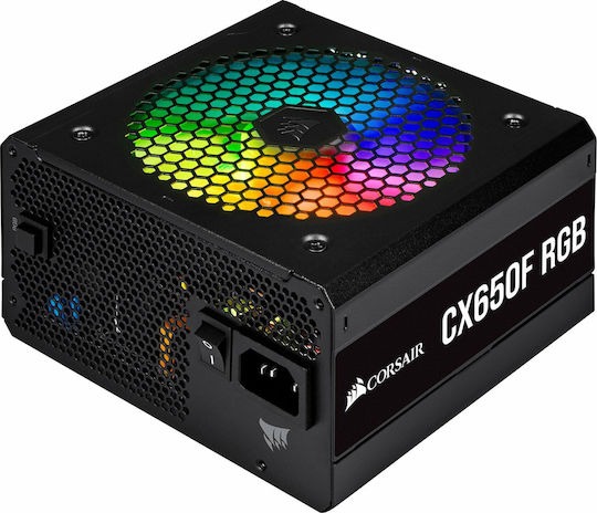 Corsair CX Series CX650F RGB 650W Черен Компютърно захранване Пълен модул 80 Plus Bronze