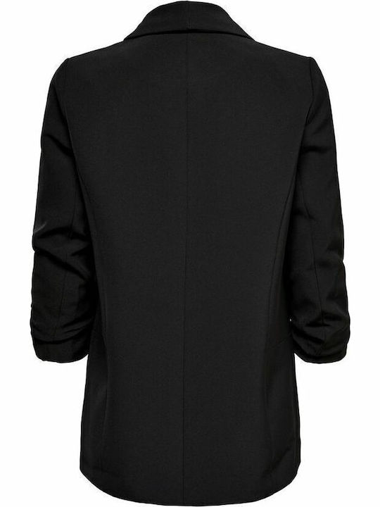 Only Elly Long Women's Waisted Blazer Black with Sequins 15197451
