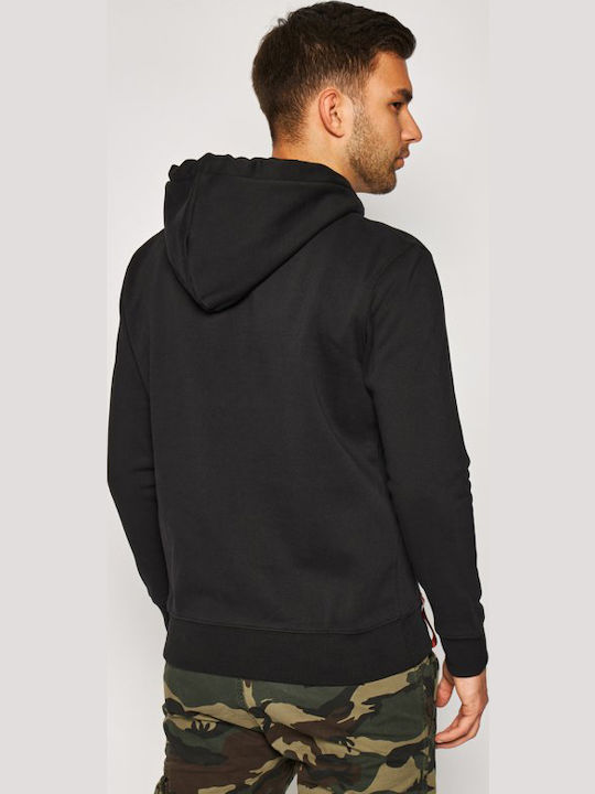 Basic Sweatshirt mit Kapuze Schwarz