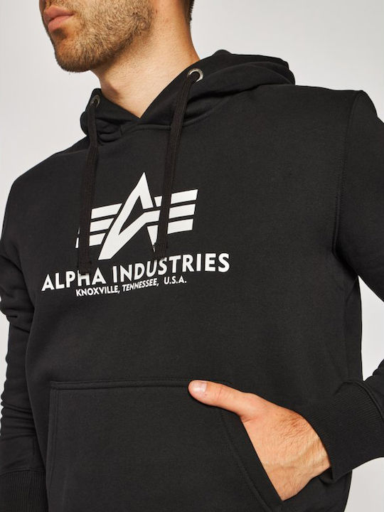 Basic Sweatshirt mit Kapuze Schwarz
