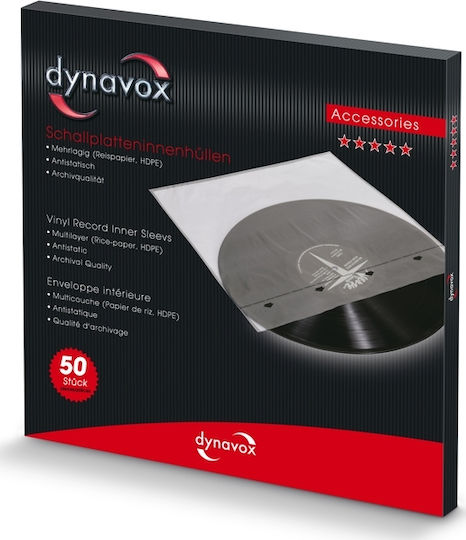 Dynavox Record Inner Sleeves 50-Pack Protective Vinyl Cover